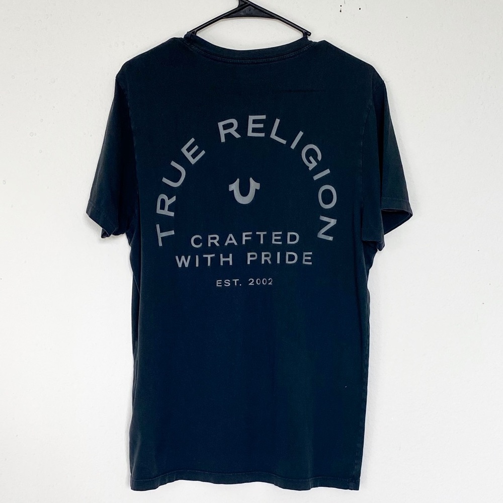 True Religion Signature Logo Tee Shirt Large